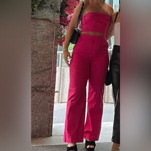 Hot Pink Linen Set- Hello Molly